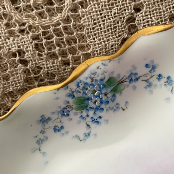 MZ Austria Moritz Forget Me Nots Serving Dish - Vintage Flowers - Picture 5 of 9